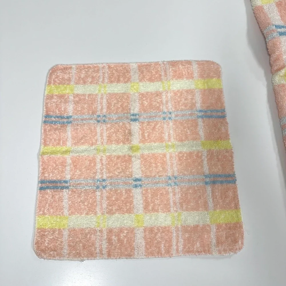 Vintage Haynes plaid towel set